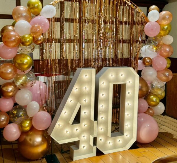 light up number marquee 40