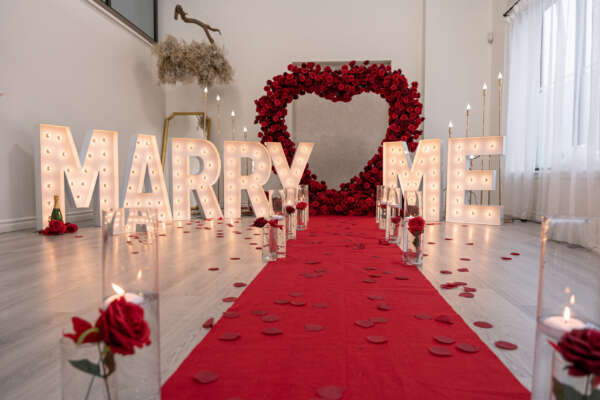 Marry Me Marquee Letters - Proposal